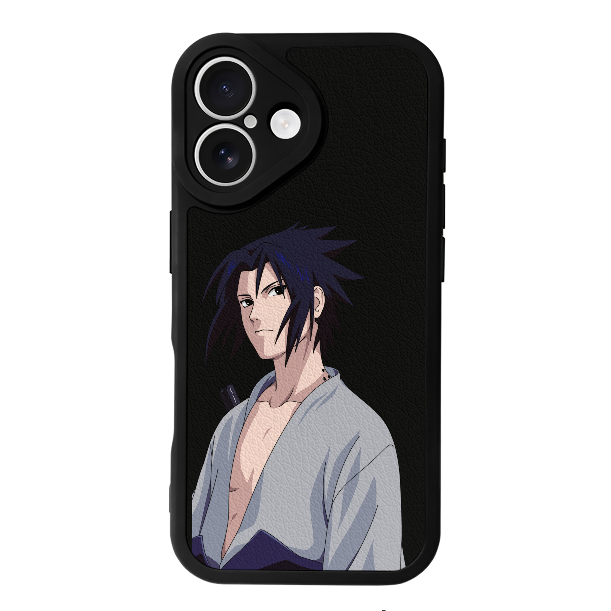 （画像用） NARUTO -ナルト- うちは サスケ Uchiha Sasuke 【iPhone 16シリーズ対応】シリコンスマホケース（レザー調） 材質：シリコン